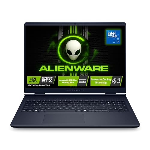 Image of Alienware 16 Aurora Gaming Laptop, Intel Core 7 240H, 16GB, 1TB SSD, 16 inch (40.64cm) WQXGA 300 Nits, NVIDIA RTX 4050, 6GB GDDR6, Backlit KB, Windows 11+Microsoft Office Home 2024, Indigo, 2.57kg