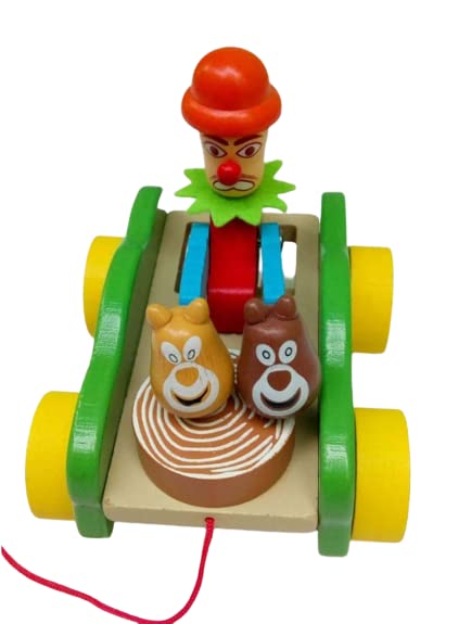 Smartcraft Wooden Drum Musical Pull Along Toy, Baby Early Walking Pull Toy, Rope Toy for Babies, Walking Toy Vehicle for Babies Wood, Multi Color (Pack of 1) (Joker) (B0BZPYGK5H) Amazon Price History, Amazon Price Tracker
