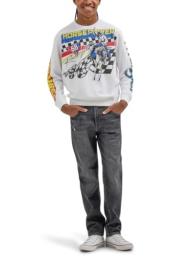 Wrangler Boys' X Hot Wheels Youth Crewneck “Rodeo” Pullover