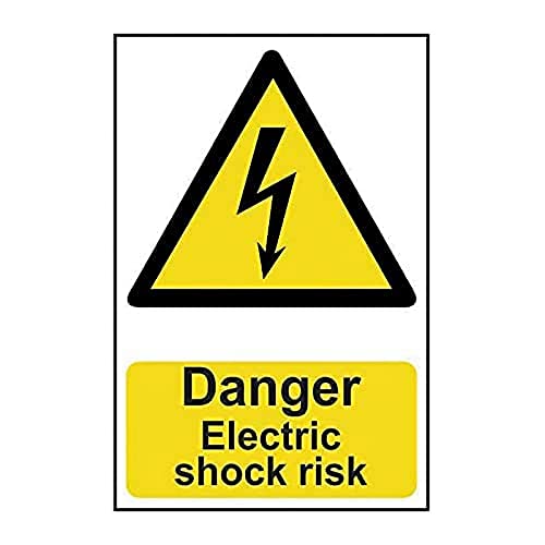Panneau danger risque choc électrique SCAN 0750 pour sécuriser un local technique