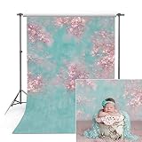 COMOPHOTO Newborn Backdrops for Photography 5x7ft Seamless Polyester Flower Photo Booth Backdrop for