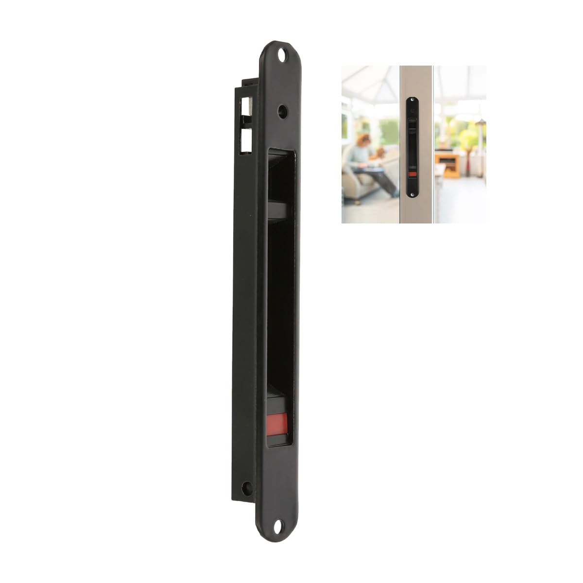 Kit Porta Scorrevole Pieghevole Amig SD006 – Guida 110 Cm In Acciaio Nero, Carico 40 Kg, Per Ante In Legno 35-45 Mm
