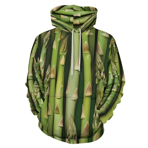 Asparagus - Sudadera unisex con capucha para otoño, suéteres de moda con bolsillos, Estilo:, XXL