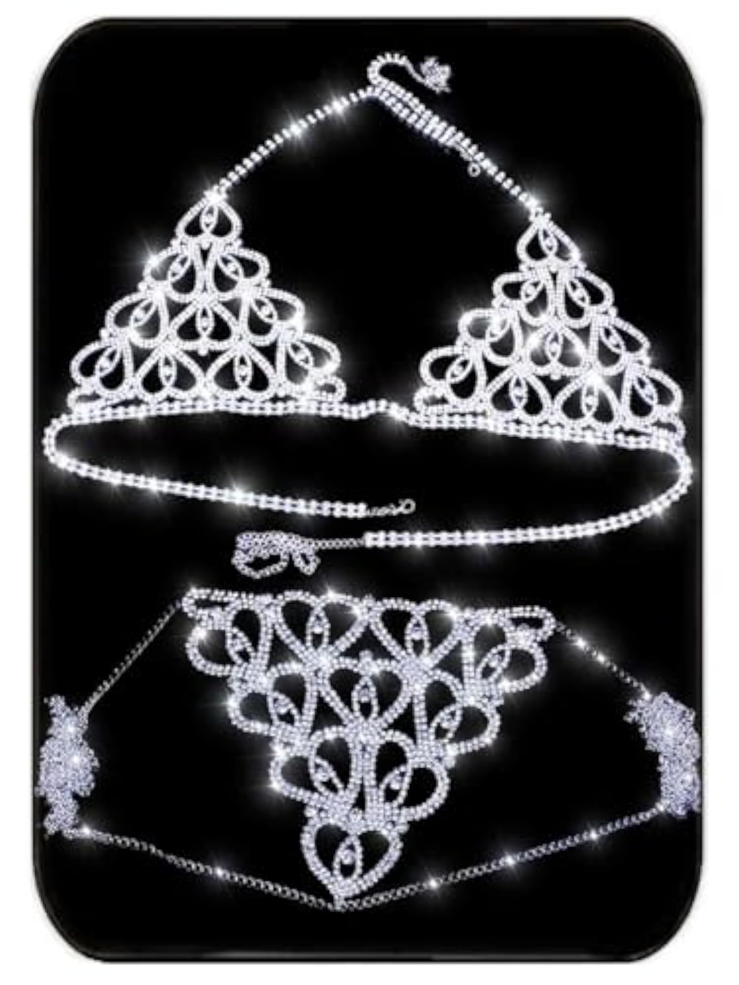 Crystal Body Chain Bikini Bra Chain for Women