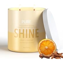 Candle-Lite Pure Citrus & Clove Leaf Odor Eliminating Scented Candles, Neofresh Technology Eliminates 99.9% of Odors, 16 oz 2-Wick Jar, Proudly Poured in The USA, Up to 60 Hours Burn Time