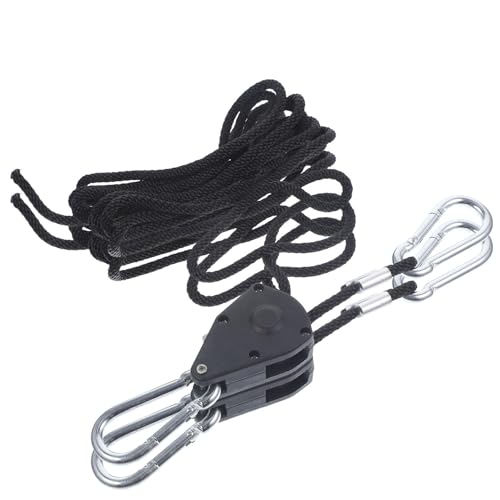 Poulie de lampe horticole robuste DOITOOL : suspension réglable 2,4m pour culture indoor