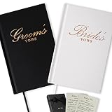 AERAI GROUP Vow Books, Wedding Vows Book - Bride and Groom Vow Book for Wedding - Wedding Booklets B