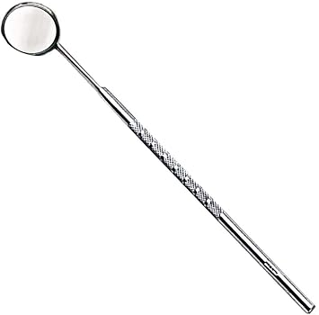 2 Pack 0.75" 1.9 cm Dentists Inspection Mirror | 7" 17.8 cm Length | Stainless Steel | Textured Grip | Sterilizable | Multi-Use