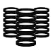 Vitalite LVNRIDS 100pcs/set Plain Silicone Wristbands Blank Rubber Bracelets for Adult Black