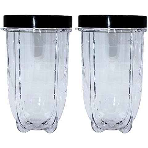 Zeagro Paquete de 2 tazas altas con tapa para Magic Bullet MB1001 Cover