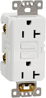 by Schneider Electric Square D X Series 125-Volt Tamper Resistant GFCI Duplex Decorator Receptacle Back Wire Clamps, 20 Amps, Matte White (SQR51201WH)