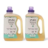 Indigo Wild Zum Clean Laundry Soap - Plant-Based Liquid Laundry Soap - Contains Baking Soda, Essential Oils & Saponified Coconut Oil - Sea Salt Scent - 64 fl oz (2 Pack)