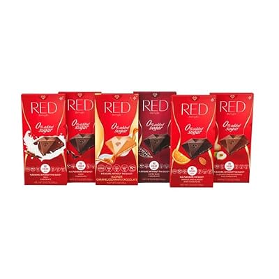RED DelightTM Red Delight Chocolate Bar Binge Night Variety Packs (6 Full Size Bar Variety Pack (6 flavors))