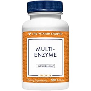 The Vitamin Shoppe Multi Enzyme – Helps Support The Digestion & Absorption of Protein, Carbs & Fat (100 Tablets)