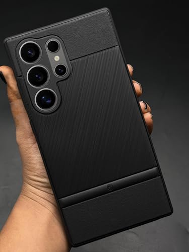 Image of NIUKIN Super Frosted Shield Pro Soft Back Case for Samsung Galaxy S24 Ultra | Shockproof Scratchproof Cover (Black Titanium)