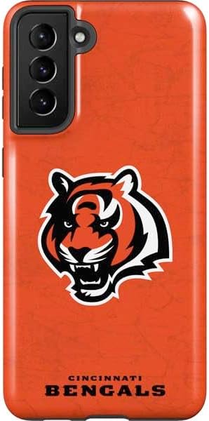 Skinit Pro Phone Case Compatible with Galaxy S21 Plus 5G - Officially Licensed NFL Cincinnati Bengals Orange Performance Series Design