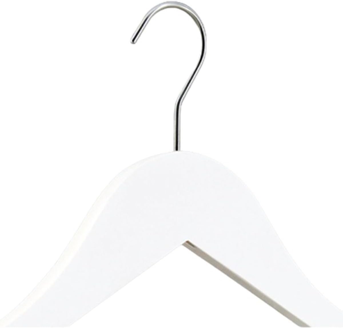 Wooden Children's Hangers with Clips, White Color, 16-Pack, 11.8 in, Adjustable Clips, Kids Clothes Hangers, Closet Organization - White