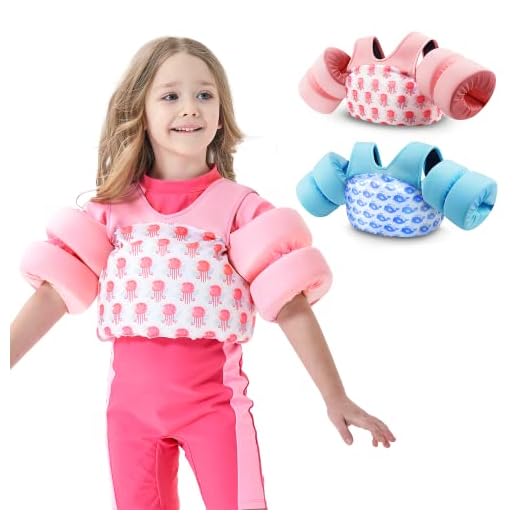 COVACURE Toddler Swim Vest - Puddle Jumper for Girls and Boys 22-66lbs, Toddler Floaties for Child Learn Swiming Training, Infant Safety Swim Aid Jacket for 2-8 Years Old (Pink)