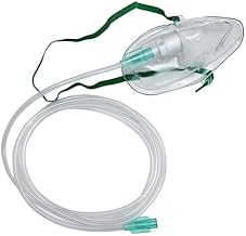 OTICA Universal Fit Adult Oxygen Mask | Washable & Reusable Oxygen Therapy Mask | Compatible with All Oxygen Cylinders | Hygienic, Comfortable & Adjustable Oxygen Mask (Green)