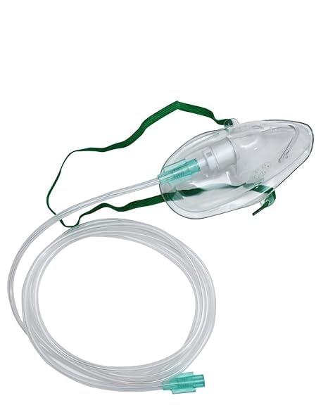 OTICA Universal Fit Adult Oxygen Mask | Washable & Reusable Oxygen Therapy Mask | Compatible with All Oxygen Cylinders | Hygienic, Comfortable & Adjustable Oxygen Mask (Green)-image-11