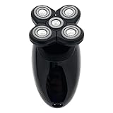 Pop Sonic 5-Head Electric Shaver Kit - Unisex (Black) Shaver for Face, Head & Body - Smooth, Waterproof USB Rechargeable Trimmer with 360-Degree Precision Cut Heads for Men & Women