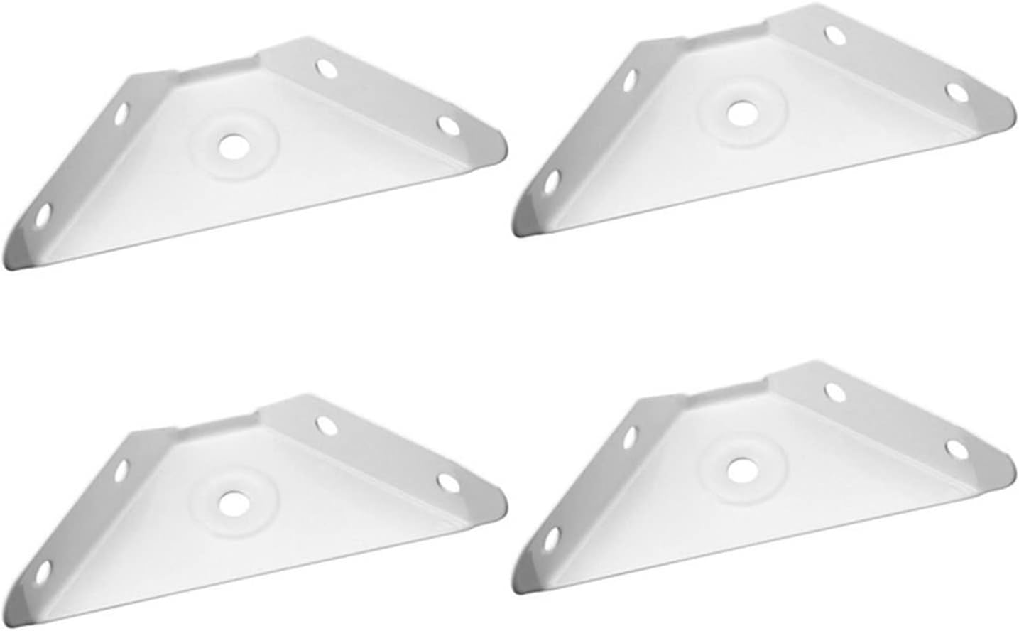 Angle Code, 4PCS Stand Supporting Fasteners Protector Stainless Steel Fixed Support Angle Code Corner Fasten Connector Brackets (Color : 4pcs/Setwhite)