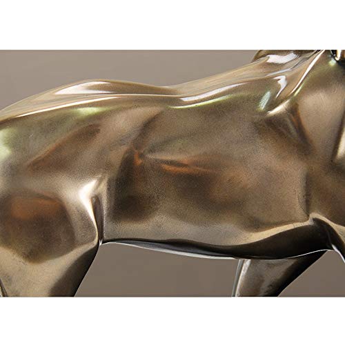 Lion en bronze résine ZXLIHS : sculpture faite main d'exception pour salon chic