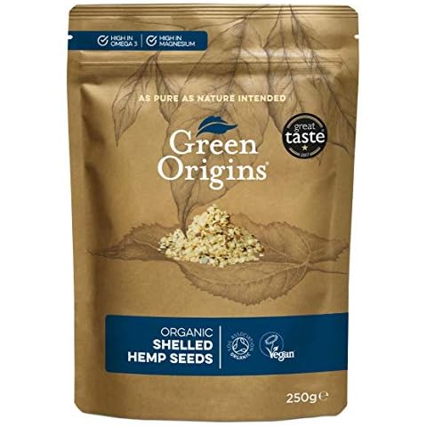 Green Origins Organic Shelled Hemp Seeds, Raw, 250g Cover