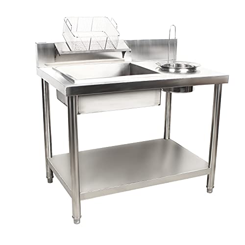 LABIXIAOXIN Breading Table Fried Food Prep Breader Station Chicken Fish Vegetable Fry