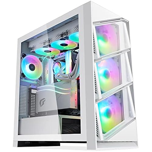 Segotep T3 White Mid-Tower ATX Gaming Computer PC Case
