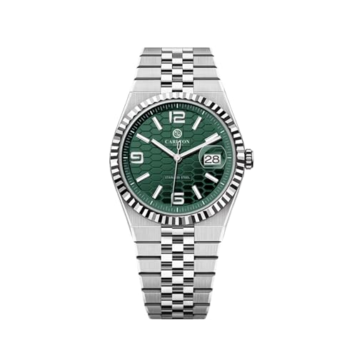 Image of Carlton London Rover Men Analog Watch, Round Dial, Stainless Steel Strap, Quartz Movement, 40 mm Case, Premium Wide Strap Design, 30M Water Resistant, Casual Formal Wear