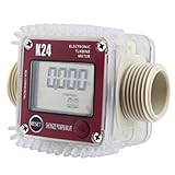 Körper { WNJ-TOOL, LCD-Digital-K24-Durchflussmesser Turbine-Kraftstoff-Flow Tester for Chemikalien, Wasser, Meer Flüssigkeitsdurchflussmesser Werkzeuge Mess (Farbe : Random Color)