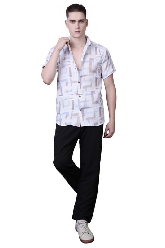 Polyester Checkered Casual Regular Fit Collared Neck Button Down Stylish Half Sleeve Shirt for Men 005 Polyester Checkered Casual Regular Fit Collared Neck Button Down Stylish Half Sleeve Shirt for Men 005