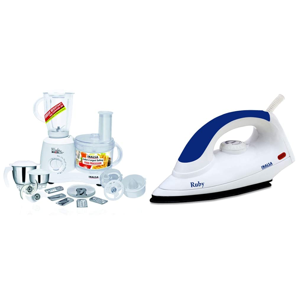Buy Inalsa Food Processor Wonder Maxie Plus V2 + Inalsa Ruby 1000Watt