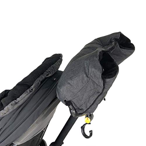 Waterproof Melange Anti-Freeze Warm Winter Gloves Fits All Single Bar Stroller,Easy on&Off Stroller Hand Muff
