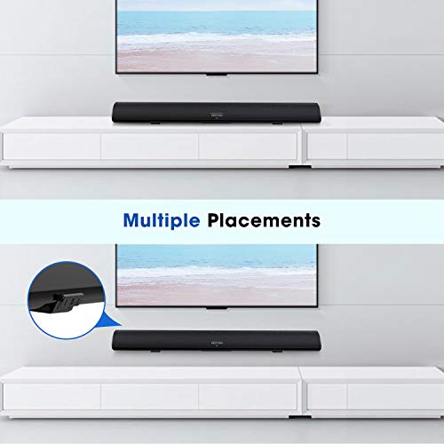 Bestisan Soundbar, Tv Sound Bar With Dual Bass Ports Wired Hdmi And Wireless Bluetooth 5.0 Home Theater System (28 Inch, Enhanced Bass Technology, 3-Inch Drivers, Bass Adjustable, Wall Mountable, Dsp) #TOP5