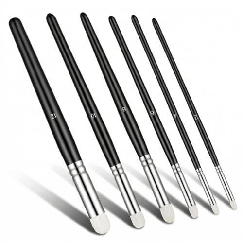 6Pcs Miniature Dry Drush Painting Set 6Sizes Dry Brush Set for Detail