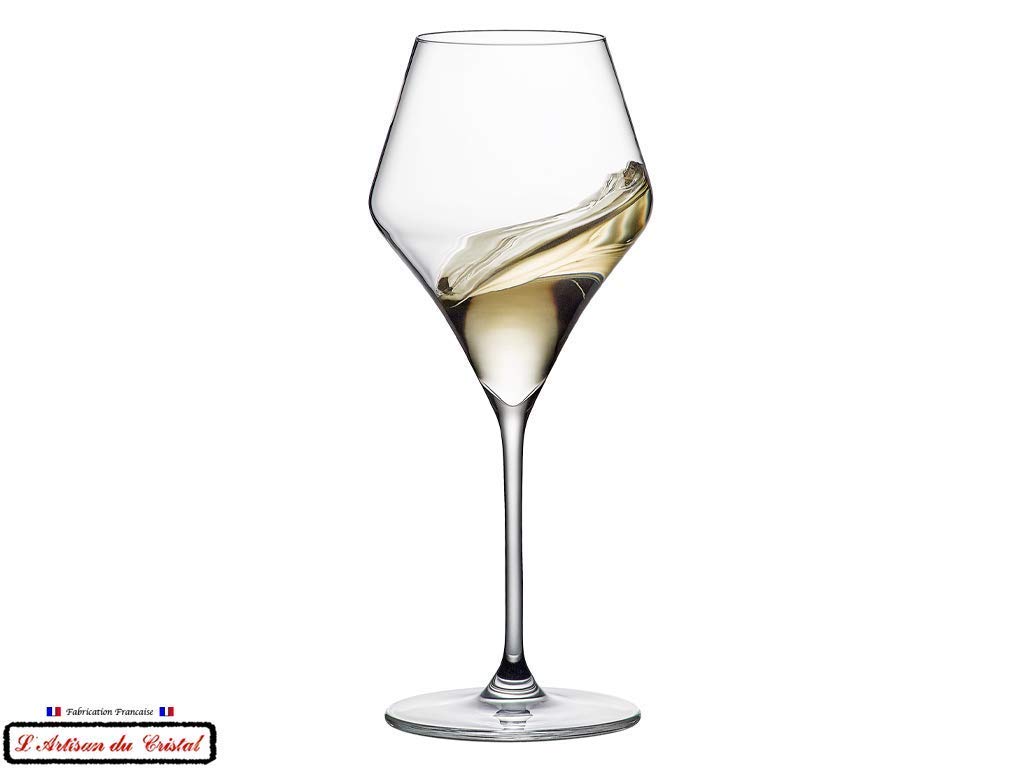 6 Bicchieri di Vino/Acqua in Cristallo - Service Oenologue (38 cl) - Maison Klein Artisan du Cristal - Set Regalo - Firmata : Klein 54120 Baccarat France