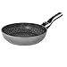 Stoneline Flex Made in Germany Schmorpfanne 24 cm, hoher Rand, mit abnehmbarem Griff, hohe Pfanne für öl- und fettfreies Braten, antihaft beschichtet mit echten Steinpartikeln, Induktion