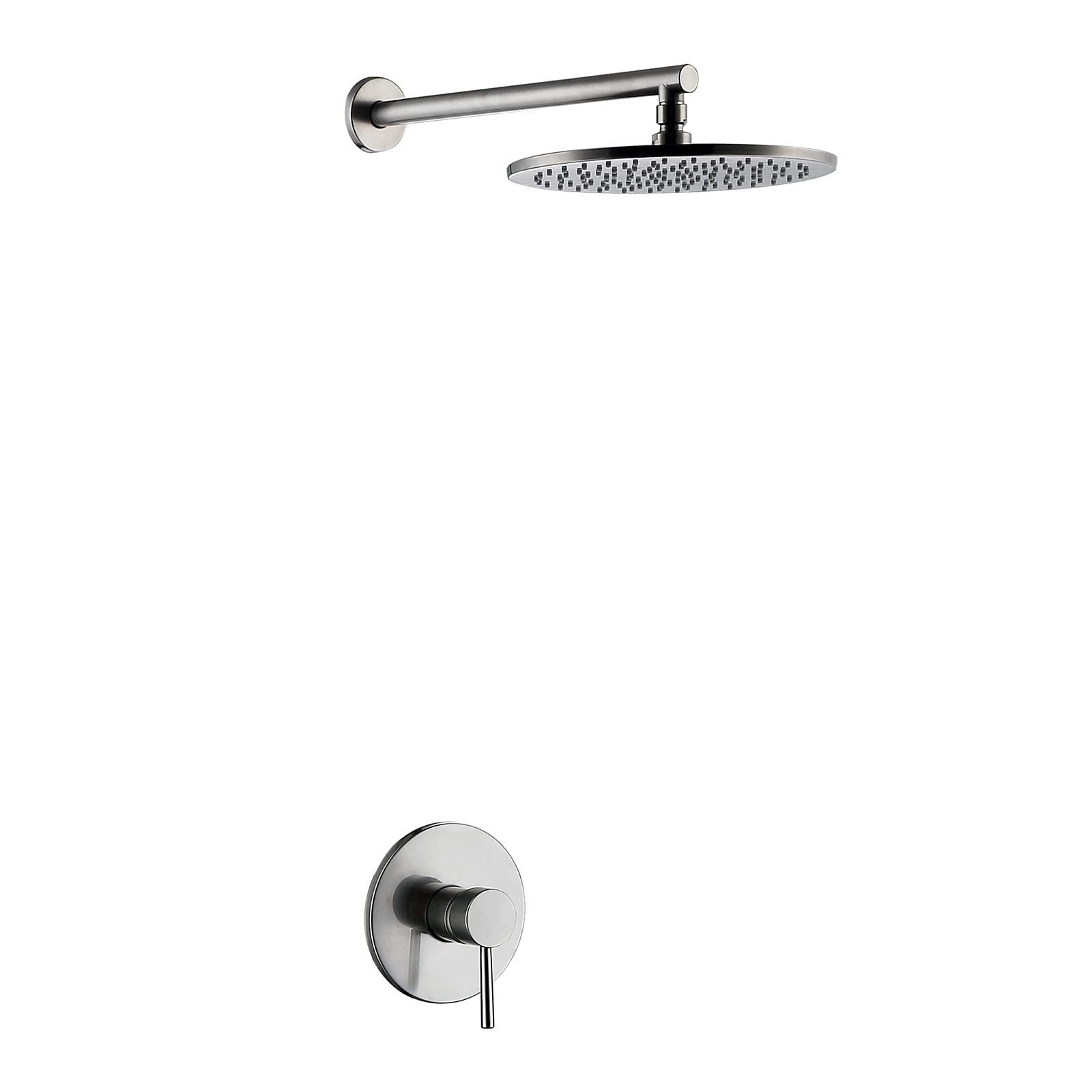 Mitigeur de douche encastré performant avec pommeau effet pluie 20 cm robuste