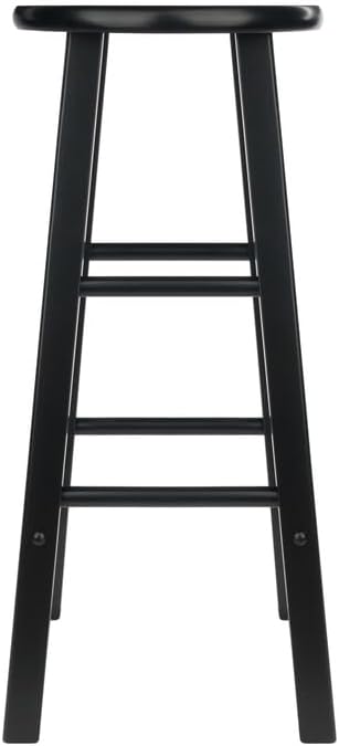 HomeStock Artisanal Attic Bar Stools, 2-Pc Set, Black