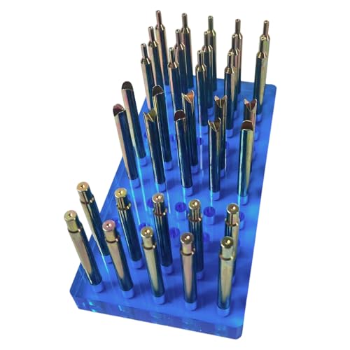 Image of SNYFT High Precision Gemstone Faceting DOP Sticks Set, 34PCS 6MM Carbon Steel Dopsticks with Storage Box, Replacement for Gem Grinding Polishing Tool
