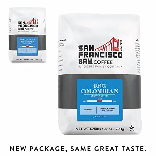San Francisco Bay Ground Coffee - 100% Colombian (28Oz Bag), Medium Roast #TOP1