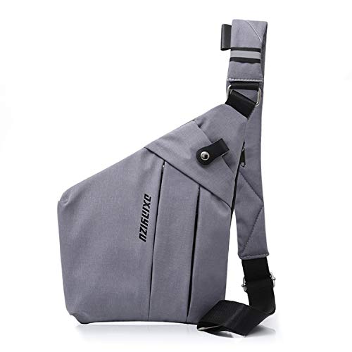 Tolog Sling Bag Lightweight Shoulder Crossbody Pocket Bags Slim Anti Theft Multipurpose Chest Daypacks For Sports Travel Hiking (Type One Grey) #TOP17
