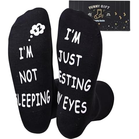 Nfpggs Funny Sleeping Socks for Men Women Teens Boys Cover