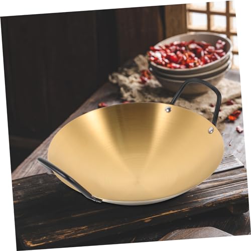 Olla Wok de acero inoxidable con doble asa y superficie antiadherente miniatura 2