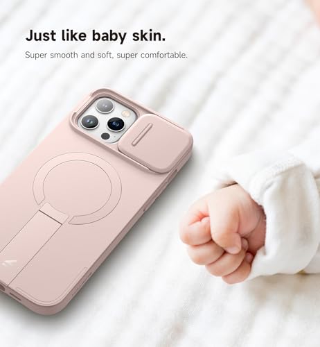 Coque magnétique iPhone 13 Pro Max antichoc avec support réglable rose - 6