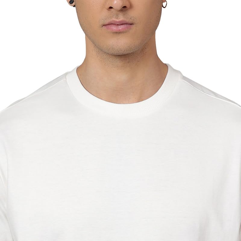 Image of Free Authority Loose Fit Solid Black Tshirt for Men