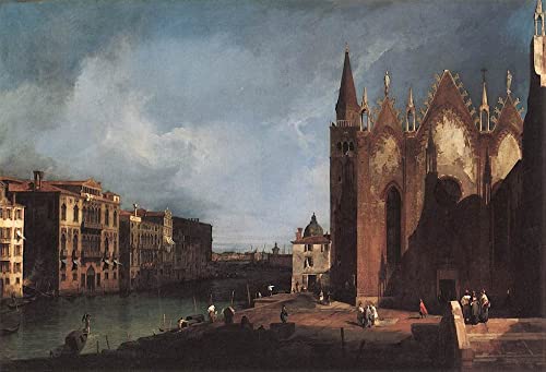 Canaletto Le Grand Canal de Venise impression sur toile premium 58x90 cm