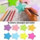 jatimdotin 240 Blatt Farbige Haftnotizen, Selbstklebende Klebezettel, Stern Haftnotizen, 8 Brillante Farben, Page Marker für Erinnerung Checkliste oder To Do, 70 x 70 mm